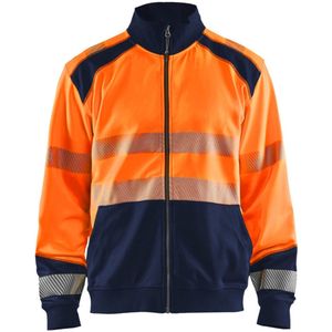 Blåkläder - 3558-2528 Sweatshirt - High Vis - Oranje/Marineblauw - Kangoeroezak