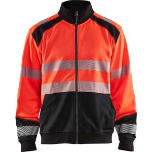 Blåkläder - 3558-2528 - Sweatshirt - High Vis Rood/Zwart - Katoen/Polyester