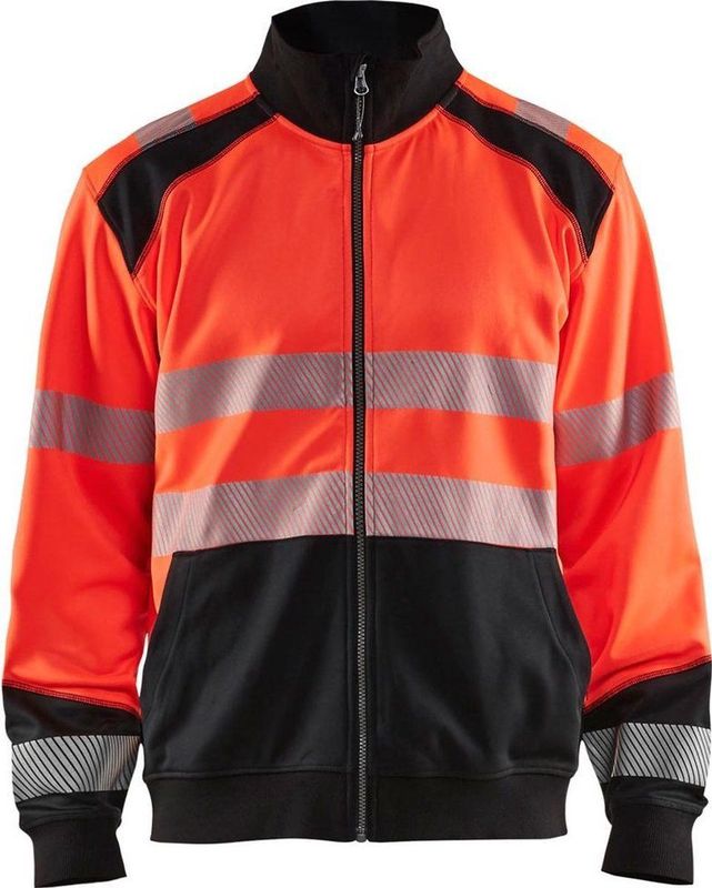 Blåkläder - 3558-2528 - Sweatshirt - High Vis Rood/Zwart - Katoen/Polyester