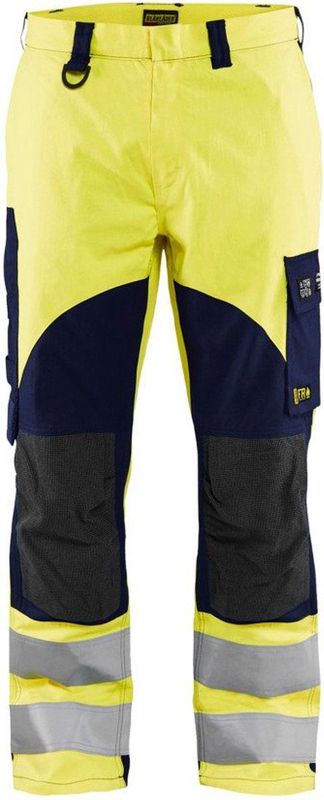 Blaklader Multinorm werkbroek Inherent 1588-1512 - High Vis Geel/Marineblauw - C146