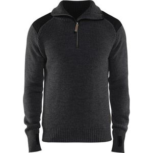Sweater - Donkergrijs/Zwart - Wol 4630