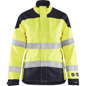 Blåkläder 4969-1512 Multinorm Damesjack Inherent High Vis Geel/Marineblauw maat XL