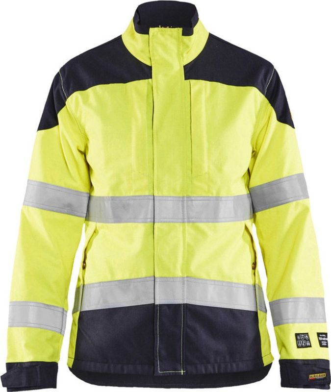Blåkläder 4969-1512 Multinorm Damesjack Inherent High Vis Geel/Marineblauw maat L