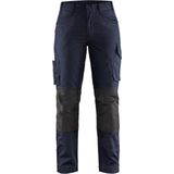 Blaklader Dames service werkbroek met stretch 7195-1330 - Donker marineblauw/Zwart