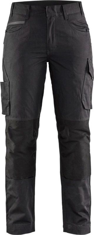 Blaklader Dames service werkbroek met stretch 7195-1330 - Zwart/Donkergrijs