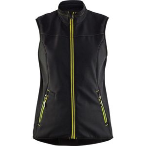 Blåkläder - Softshell Bodywarmer - Zwart/High-Vis Geel - Stretchpanelen