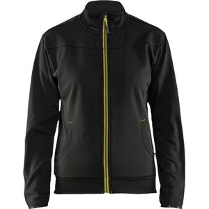 Blåkläder - Dames Sweatshirt - Zwart/High-Vis Geel - Fleece