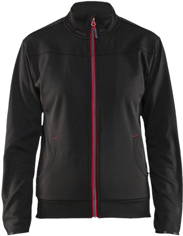 Blåkläder - 3394-2526 - Dames Sweatshirt - Zwart/Rood - Polyester