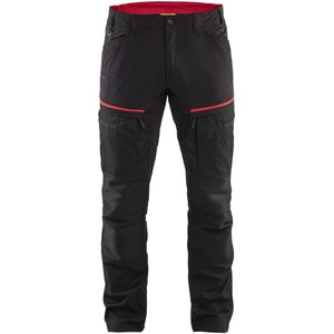 Blåkläder - 1456-1845 Werkbroek - Zwart/Rood - Stretchmateriaal