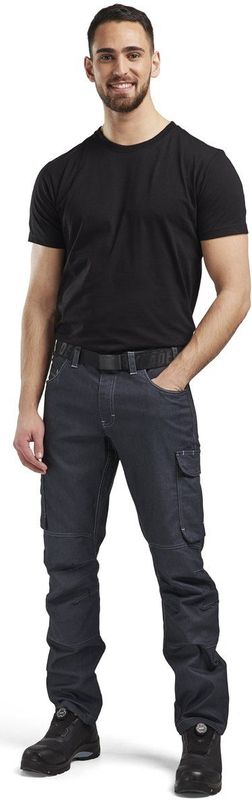 Blaklader Service werkbroek denim stretch 1439-1141 - Marineblauw