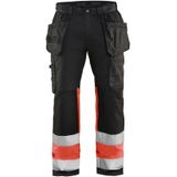 Blaklader 1558 Reflecterende Werkbroek Stretch Marineblauw/Oranje