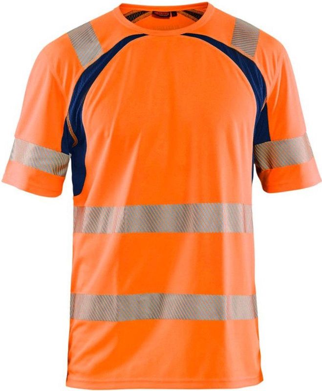 Blåkläder - 3397-1013 - UV-T-shirt - High Vis - Oranje/Marineblauw - Polyester