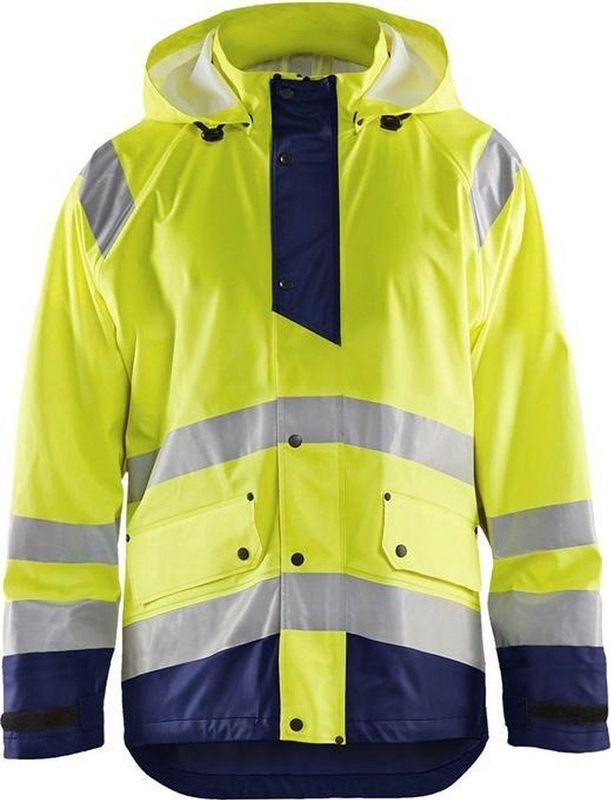 Blåkläder - 4323-2000 - Regenjas - High Vis Geel/Marineblauw - Wind- en Waterdicht