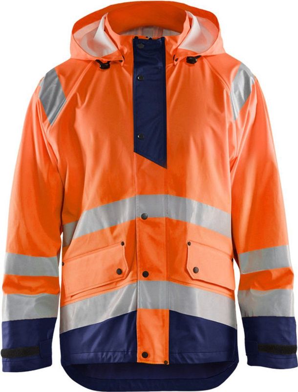 Blåkläder - 4323-2000 - Regenjas - High Vis Oranje/Marineblauw - Waterdicht