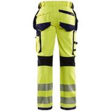 Blaklader High Vis werkbroek met 4-weg stretch 1997-1642 - High Vis Geel/Marineblauw