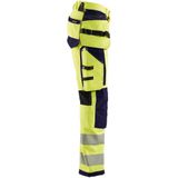 Blaklader High Vis werkbroek met 4-weg stretch 1997-1642 - High Vis Geel/Marineblauw