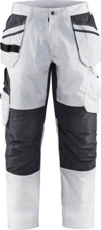 Blaklader Schilderswerkbroek met stretch en spijkerzakken 1096-1330 - Wit/Donkergrijs