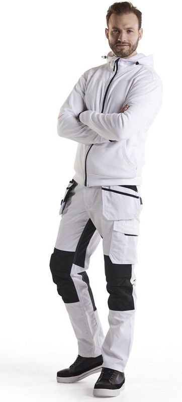 Blaklader Schilderswerkbroek met stretch en spijkerzakken 1096-1330 - Wit/Donkergrijs