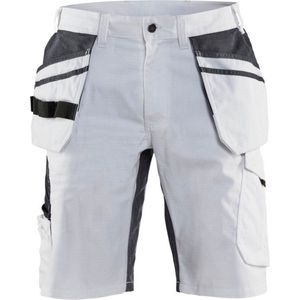 Blåkläder - 1099-1330 Schildersshort - Wit/Donkergrijs - Stretchmateriaal - CORDURA®-versterkt
