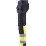 Blåkläder - 1487-1512 Werkbroek - Marine/High Vis Geel - Stretchmateriaal - Slijtvaste Stof