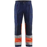 Blaklader 1551 Reflecterende Werkbroek Stretch Marineblauw/Oranje