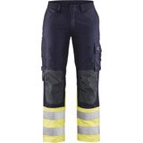 Blaklader Multinorm Dames Werkbroek Inherent 7188-1512 - Marine/High Vis Geel