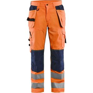 Blaklader Werkbroek High Vis met ventilatie 1565-1811 - High Vis Oranje/Marineblauw