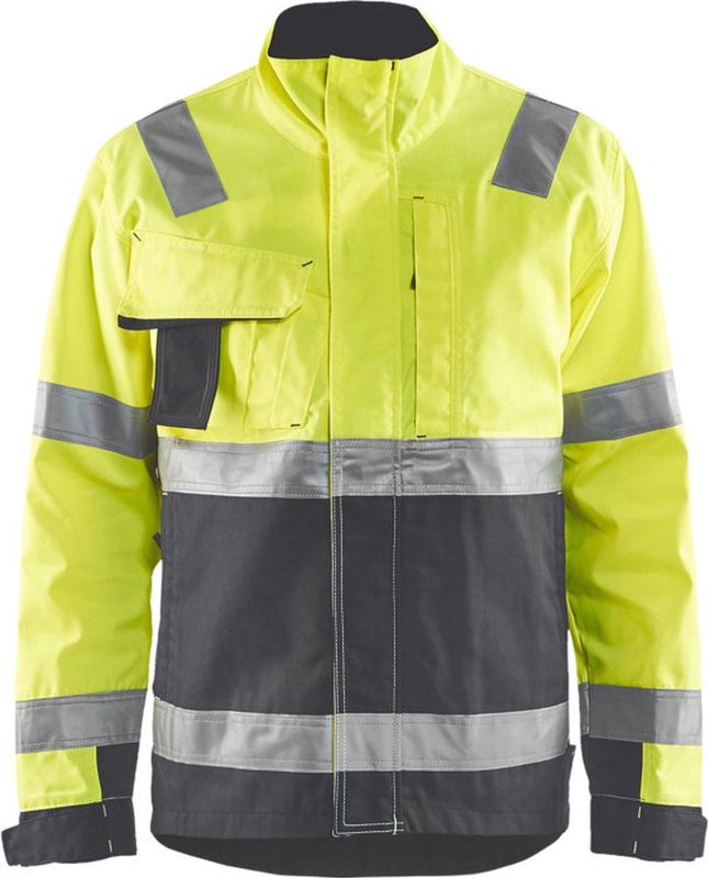 Blåkläder - 4064-1811 - Werkjack - Geel/Grijs - Waterafstotend - Hoge Zichtbaarheid