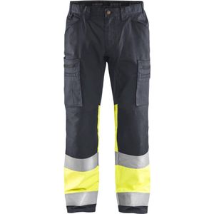 Blåkläder - Werkbroek - Grijs/High-Vis Geel - Stretchmateriaal - Kniezakken van CORDURA