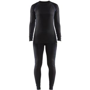 Blaklader 720217079985S dames ondergoed set, licht, zwart/korenbloemblauw, maat S