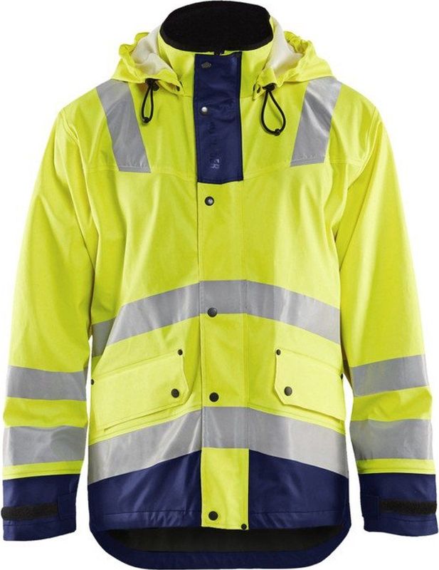 4307 - Regenjas - Highvis - Wind- en Waterdicht - 100% Polyester - Fleece Voering