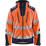 Blåkläder 4491-2513 Softshell jack High Vis High Vis Oranje/Marineblauw maat 4XL