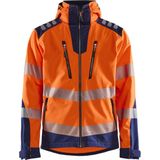 Blåkläder 4491-2513 Softshell jack High Vis High Vis Oranje/Marineblauw maat 4XL