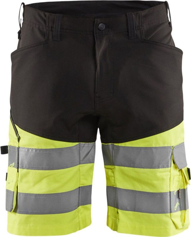 Blaklader Short met stretch High Vis 1541-1811 - Zwart/High Vis Geel