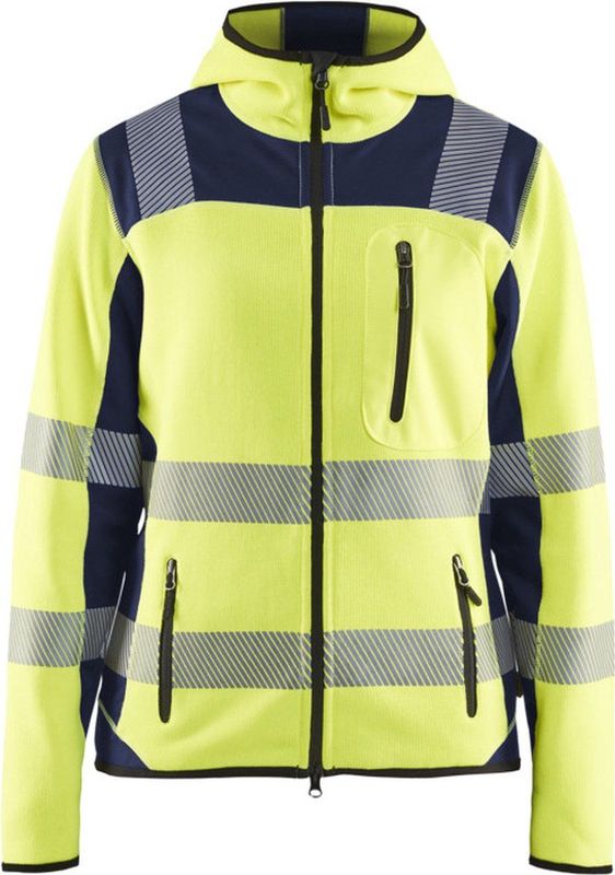 Blaklader Dames High Vis gebreid vest 4967-2120 - High Vis Geel/Marineblauw