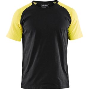 Blaklader - T-shirt Lange Mouw - Geel - Katoen - Verlengde Achterzijde