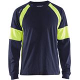 Blaklader - T-shirt Lange Mouw - Geel - Katoen - Verlengde Achterzijde