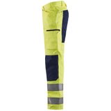 Blaklader 1585 Reflecterende Werkbroek Stretch Geel/Marineblauw