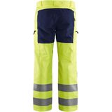Blaklader 1585 Reflecterende Werkbroek Stretch Geel/Marineblauw