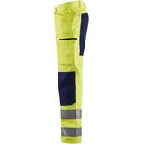 Blaklader 1585 Reflecterende Werkbroek Stretch Geel/Marineblauw