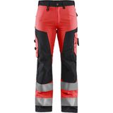 Blaklader Dames werkbroek High Vis zonder spijkerzakken 7155-1811 - High Vis Rood/Zwart