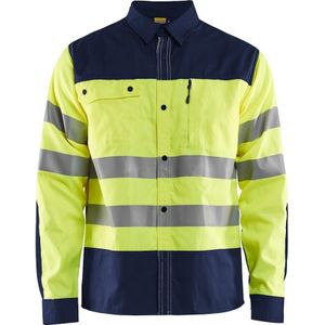 Blåkläder 3255-1817 Overhemd High Vis High Vis Oranje/Marineblauw maat 4XL