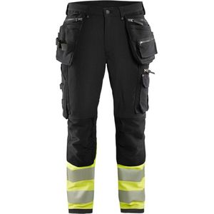 Blaklader High Vis 4-weg-stretch werkbroek 1993-1642 - Zwart/High Vis Geel