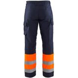 Blåkläder - Multinorm Winterwerkbroek - Marineblauw/Oranje - Water- en Vuilafstotend Materiaal