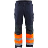 Blåkläder - Multinorm Winterwerkbroek - Marineblauw/Oranje - Water- en Vuilafstotend Materiaal