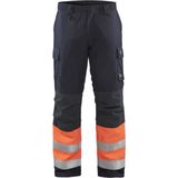 Blåkläder - Multinorm Winterwerkbroek - Marineblauw/Oranje - Water- en Vuilafstotend Materiaal