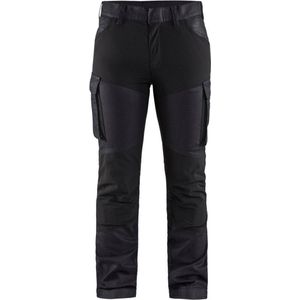 Blaklader Dames service werkbroek denim stretch 7147-1147 - Marineblauw/Zwart