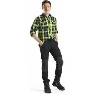 Blaklader Service werkbroek met 4-weg stretch 1422-1645 - Zwart/High Vis Geel