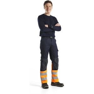 Blåkläder - Multinorm Werkbroek - Marineblauw/Oranje - Inherent Vlamvertragend