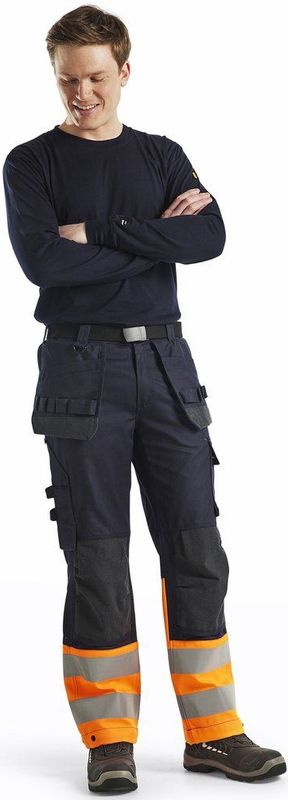 Blåkläder - Multinorm Werkbroek - Marineblauw/Oranje - Inherent Vlamvertragend